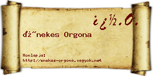 Énekes Orgona névjegykártya